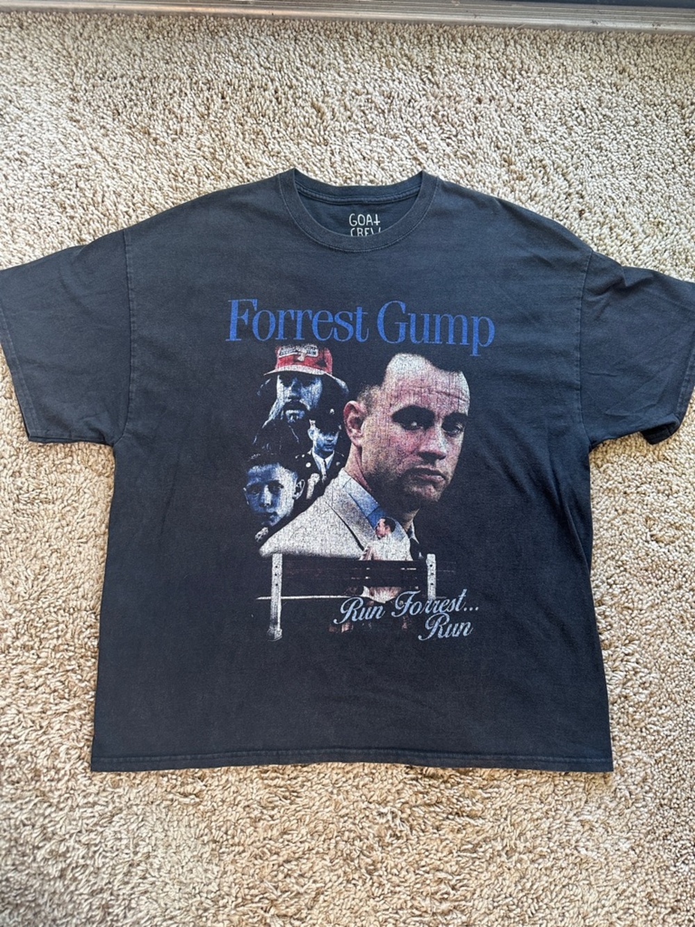 Forrest Gump Vintage Graphic Tee in Black